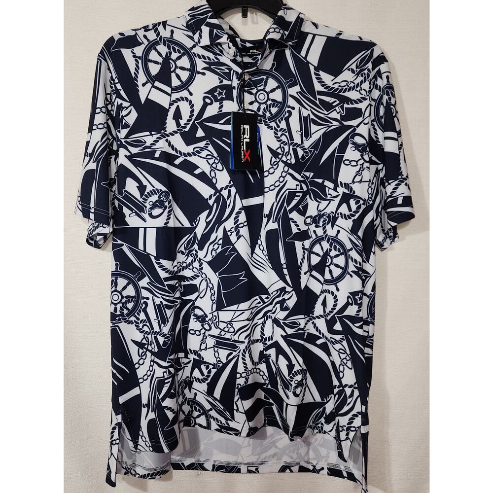 RLX Ralph Lauren sailing print Polo Men's Large NWT
